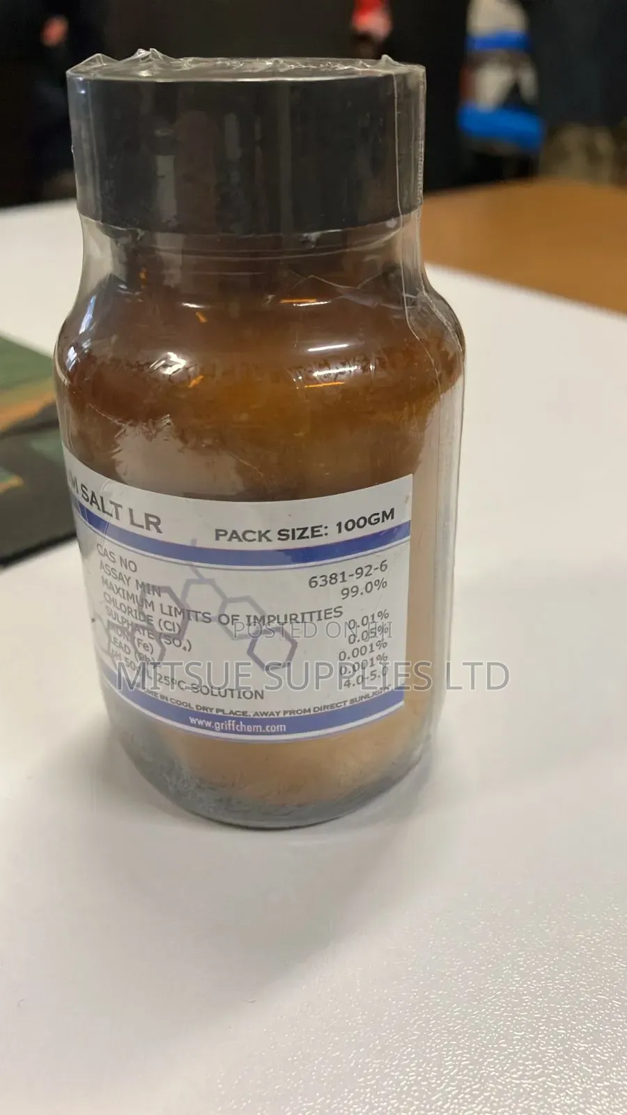 Edta Disodium Salt Lr 100g Griffchem