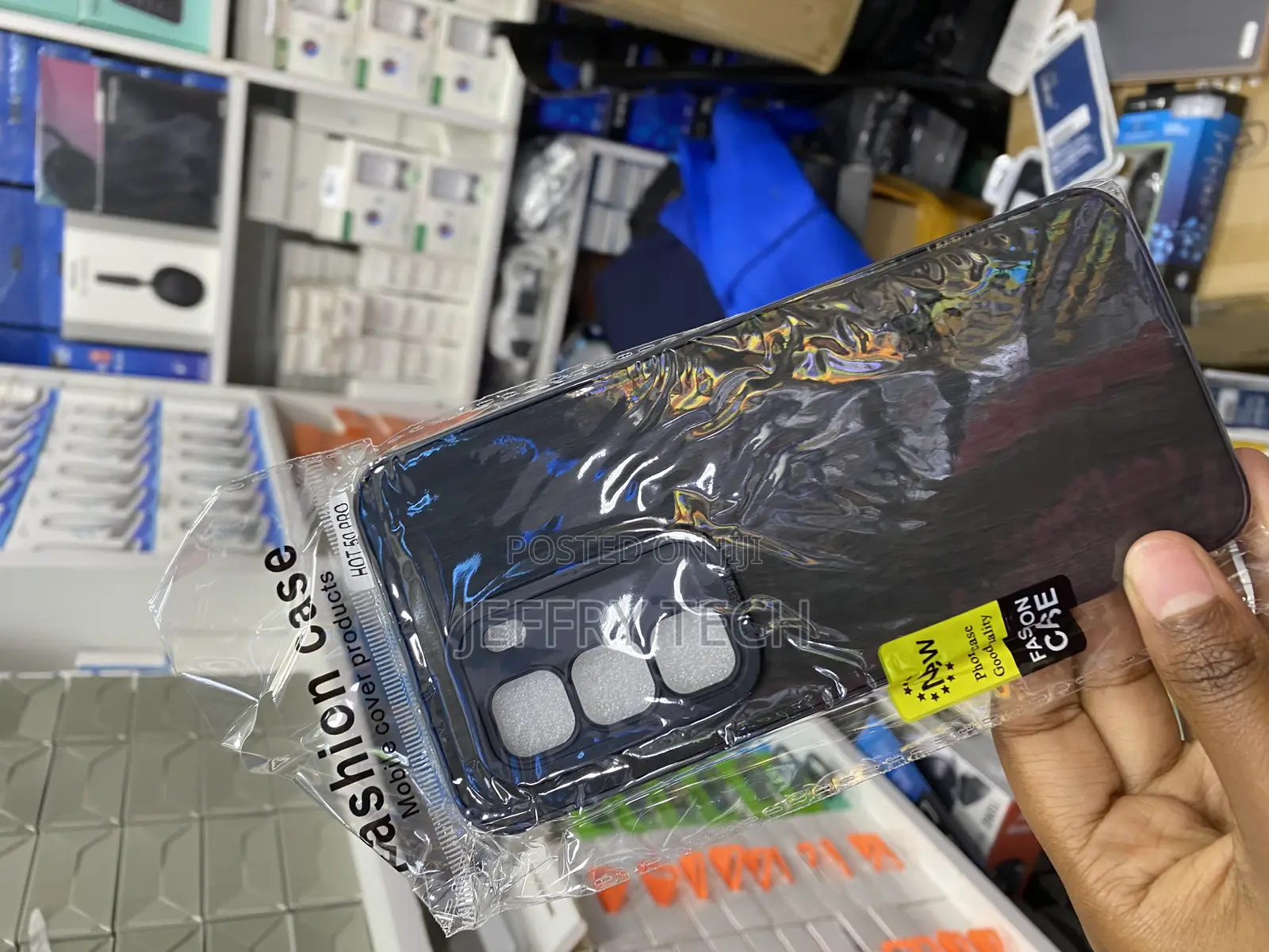 Hwpivox Infinix Hot 50 Pro Leather Case With Silicon Bumpers