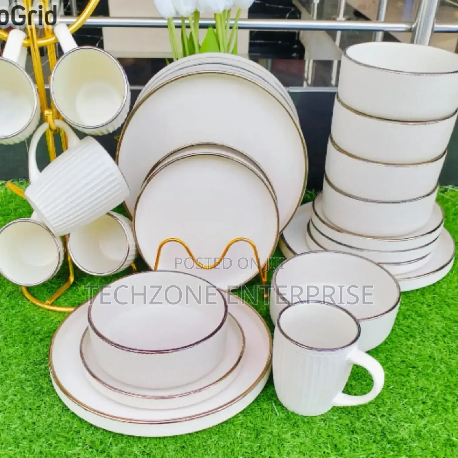 High Quality 24pcs White Ceramic Dinner Set !