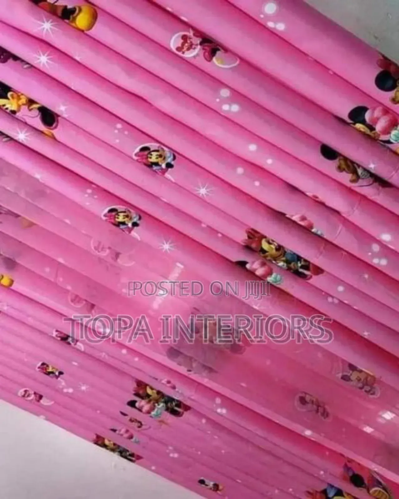 Pink Cartoon Themed Curtains Pink Cartoon Themed Curtains