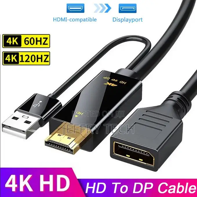 Hdmi Male to Displayport Female, Hdmi Hd to Dp + Usb to Dp