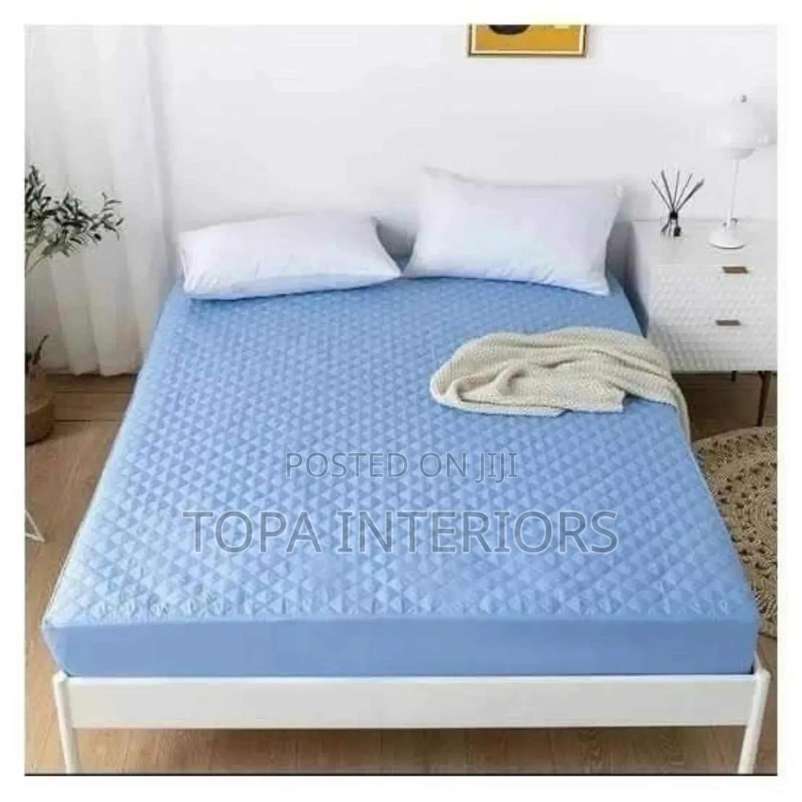 Sky Blue 4x6 Waterproof Mattress Protectors for Bed Wetting