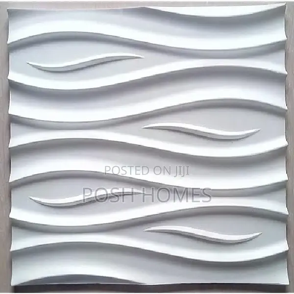 Wave 3d White Wall Panels