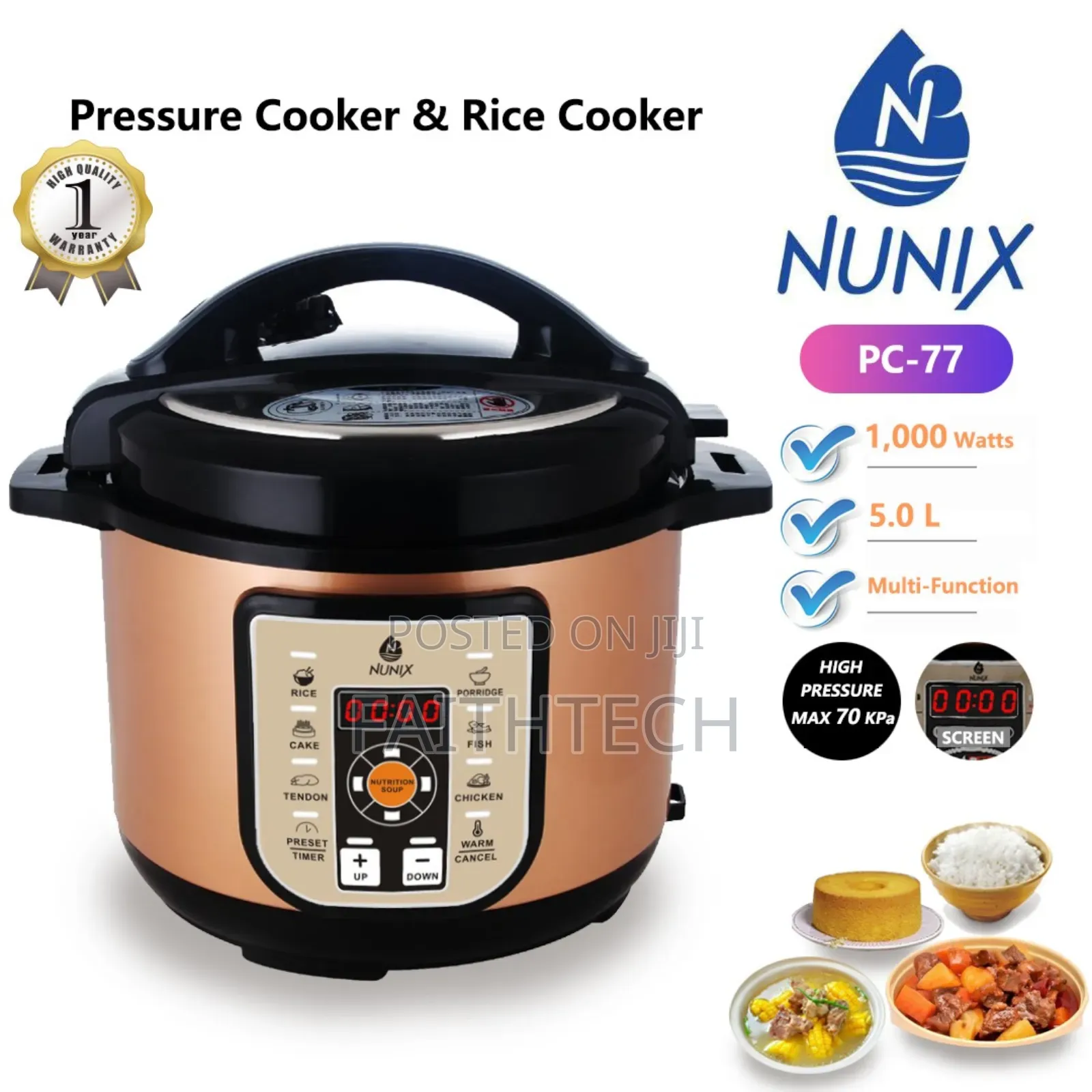 Nunix Pc-77 Electric Pressure Cooker