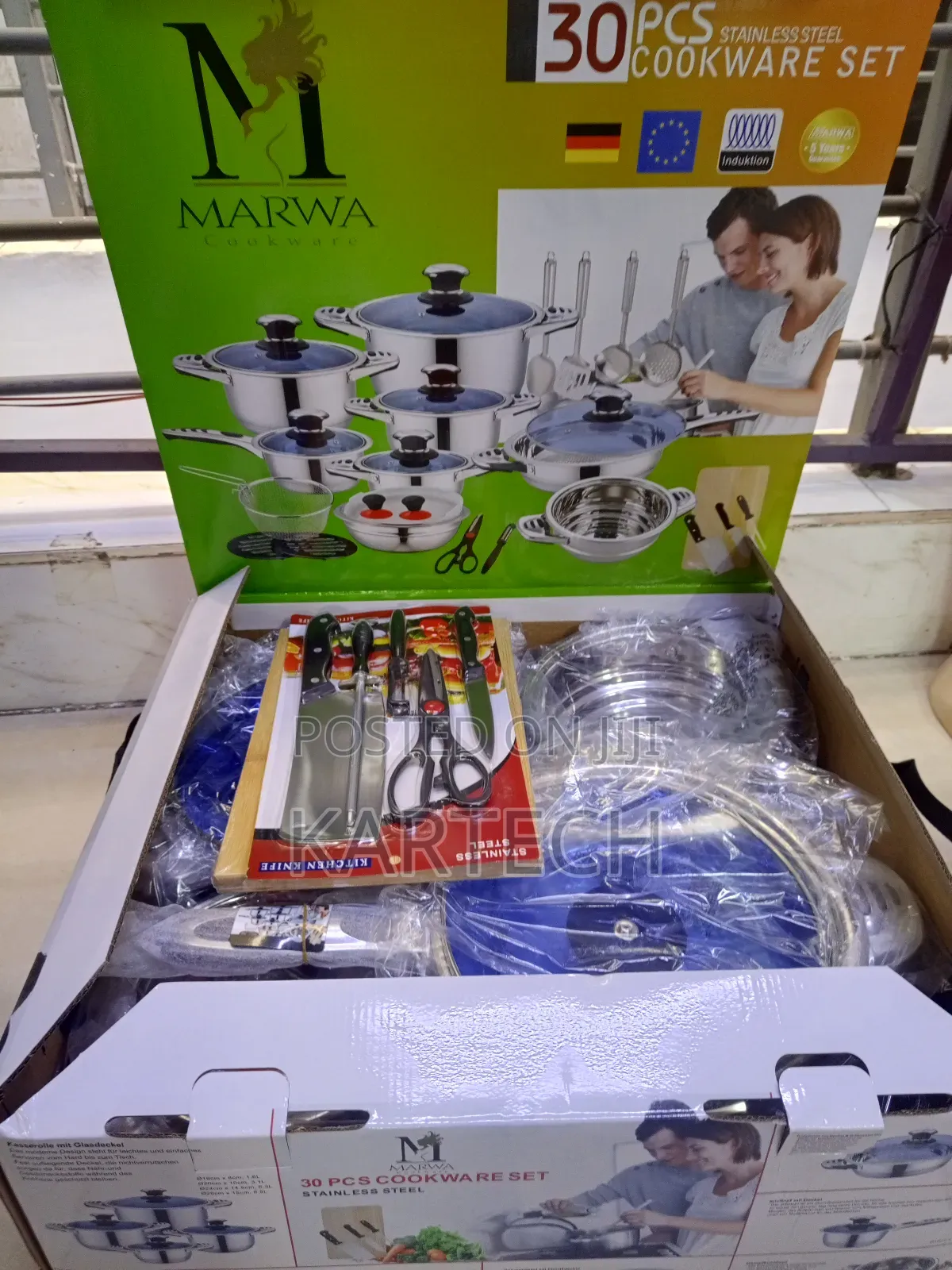 Marwa 30 PCS Stainless Steel Cookware Set - Heavy Duty
