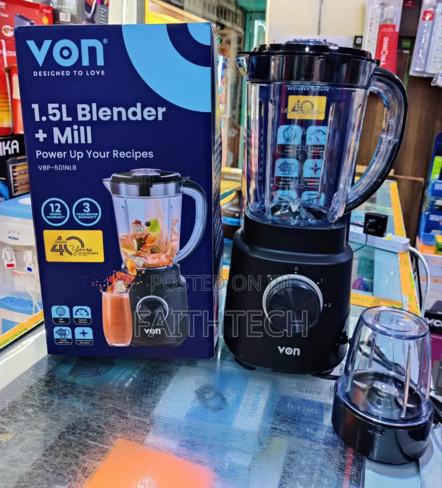 *Von 2 in 1 Blender 500w