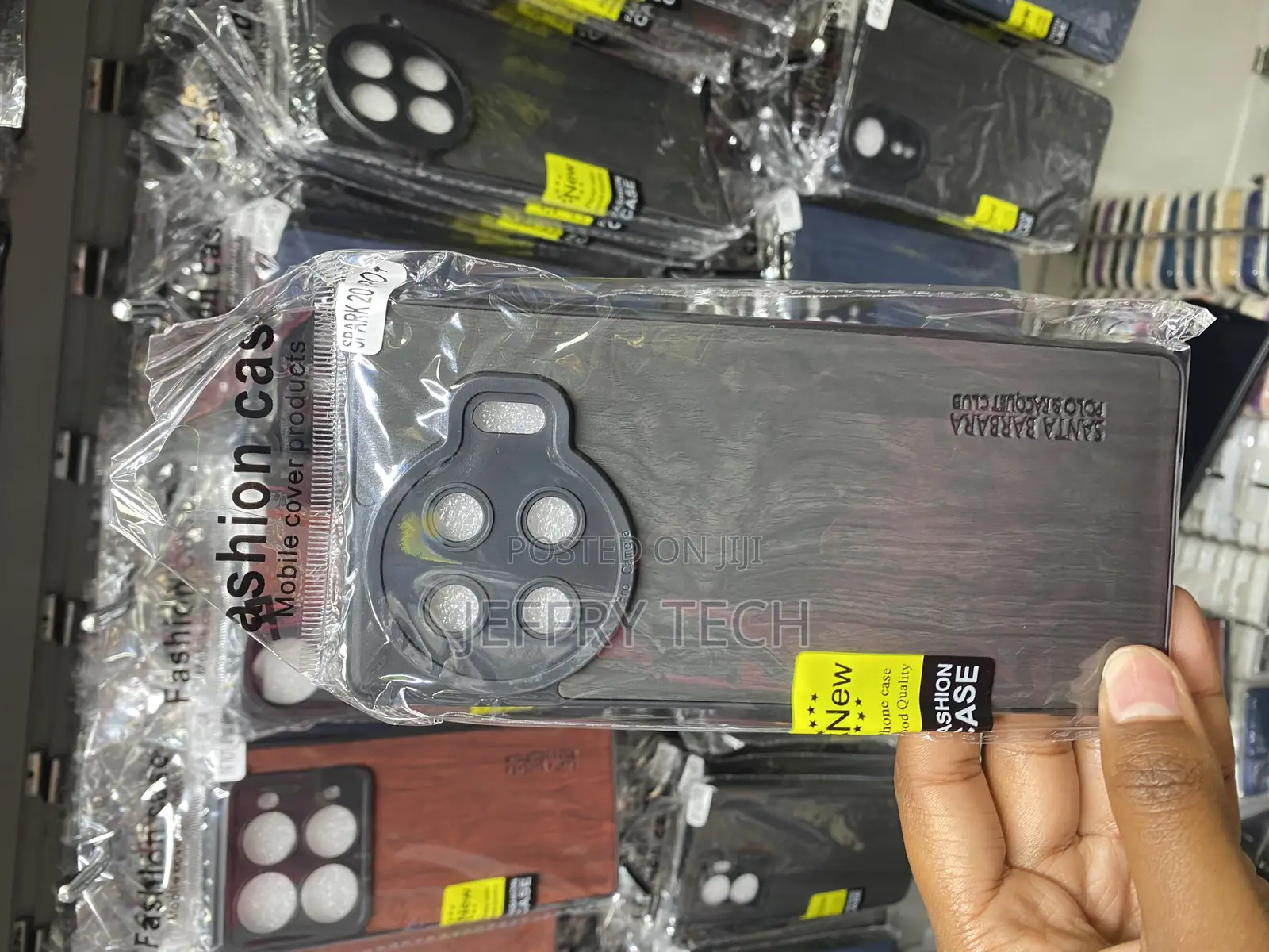 Kukoufey Leather Case With Silicon Tecno Spark 20 Pro Plus