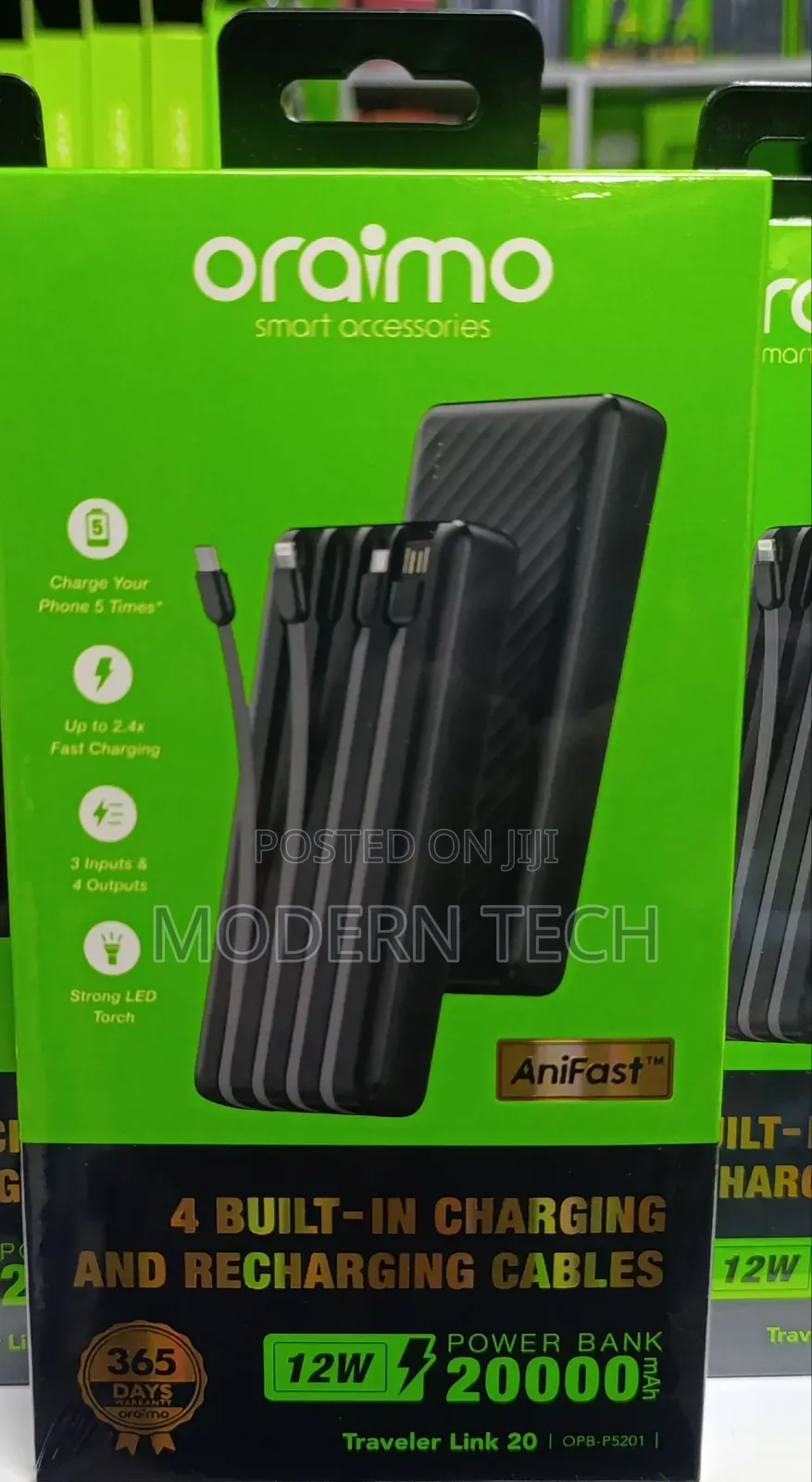 Oraimo Traveler 20000mah 12w Power Bank