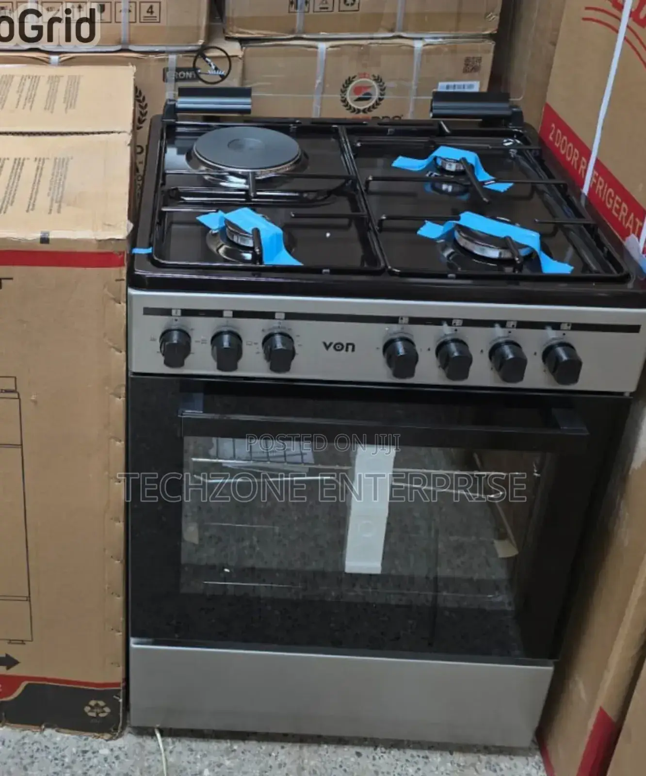 Von 60*60cm 3g+1e Thick Enamel Inox Cooker Electric Oven