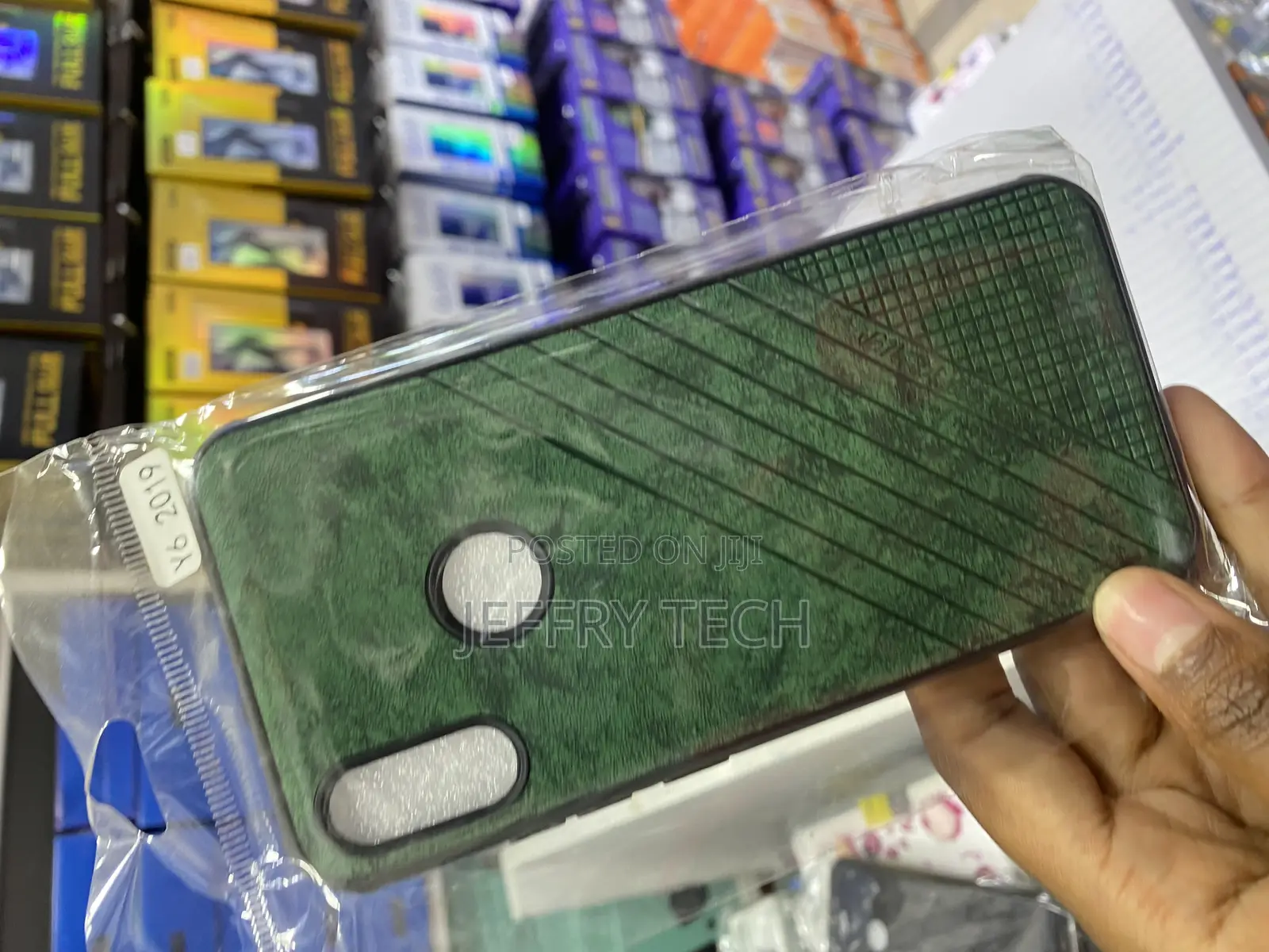 Kawes Leather Back Cover Compatible With Huawei Y6 (2019)