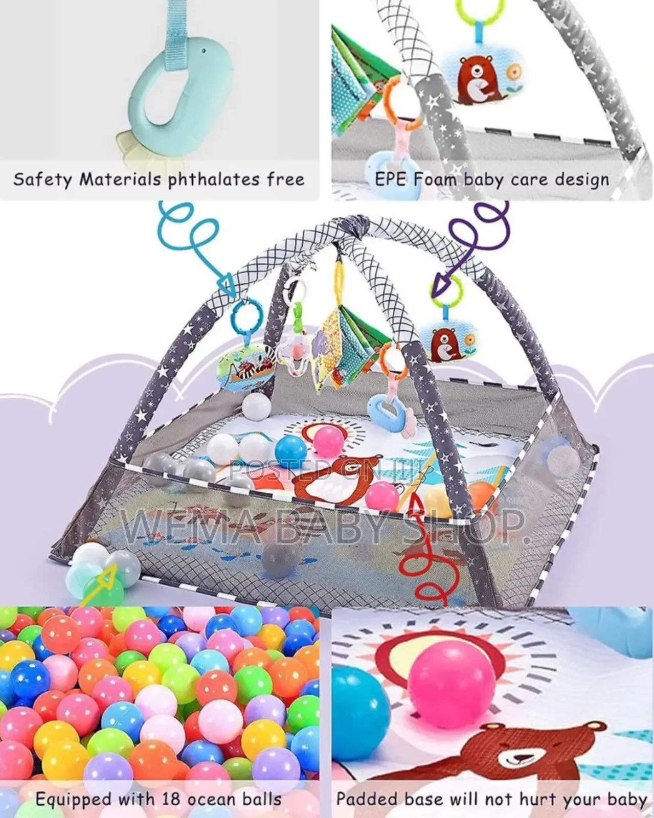 Baby Activity Gym Foldable Play Mat