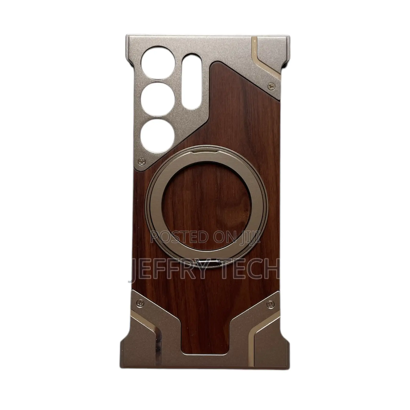 Luxury Wood Case Metal Frame for Samsung Galaxy S24 Ultra