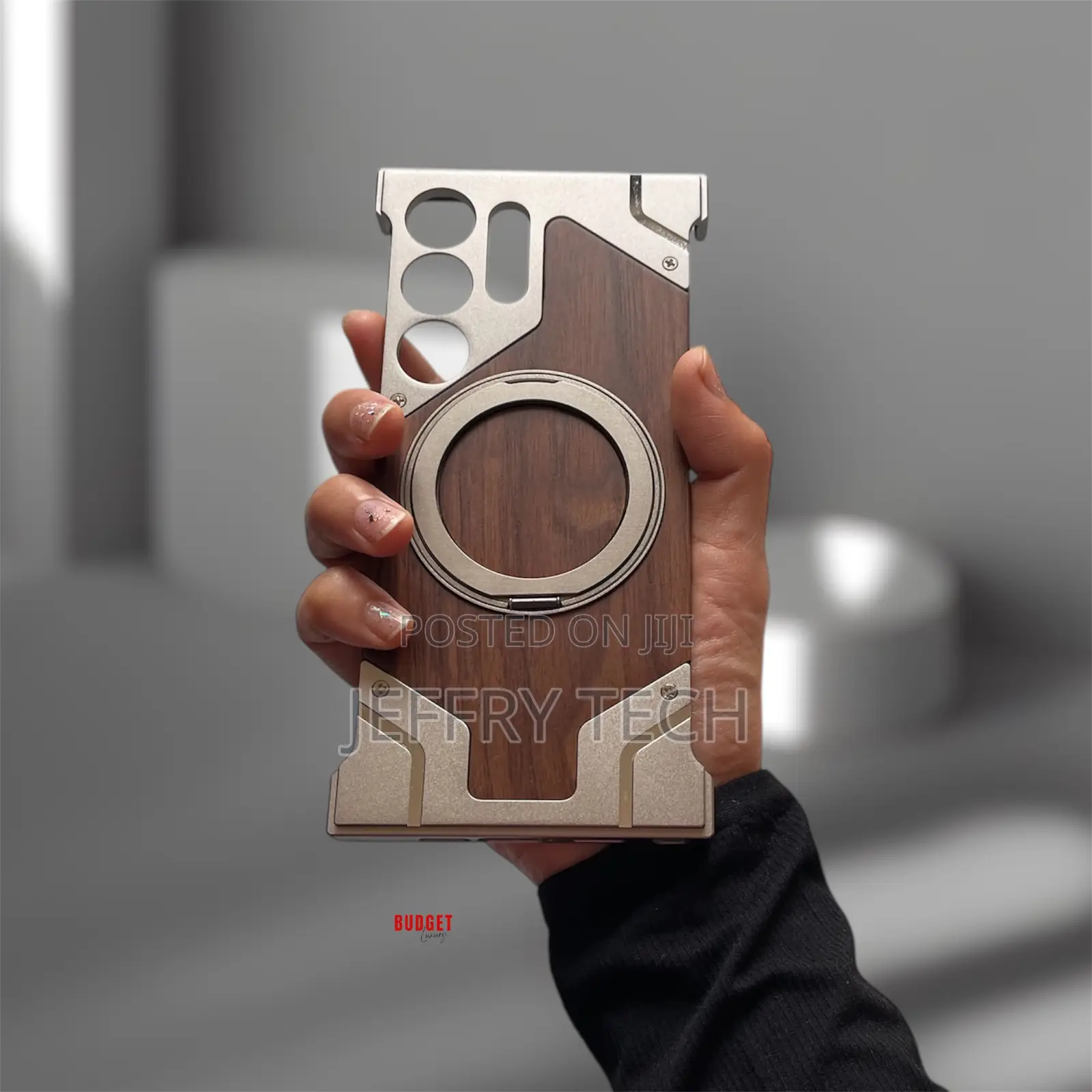 Luxury Wood Case Metal Frame for Samsung Galaxy S24 Ultra