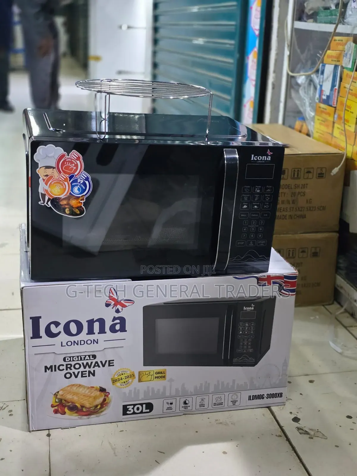 Icona 30l Digital Microwave Oven With Grill