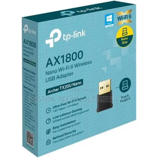 Tp-Link Archer Tx20u Nano Ax1800 Wi-Fi 6 Wirelessusb Adapter