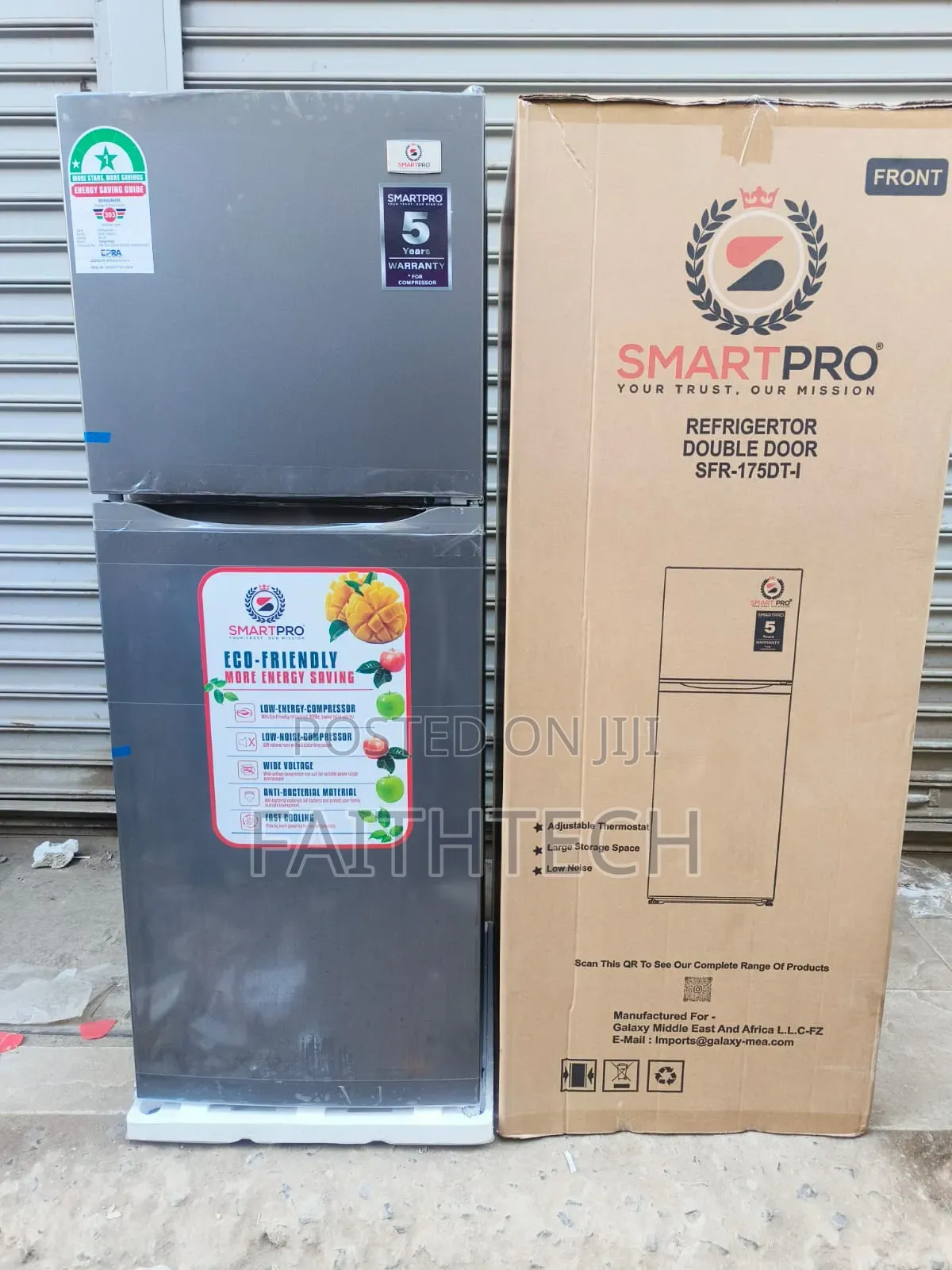 Smart Pro SFR-175-Dt-I Double Door Refrigerator, 138l