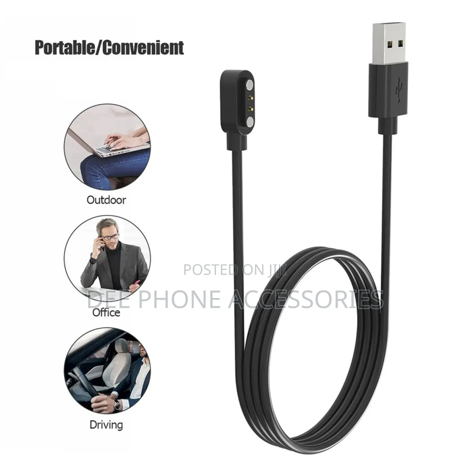 Magnetic 2pin 2.5 Mm Smart Watch Charger