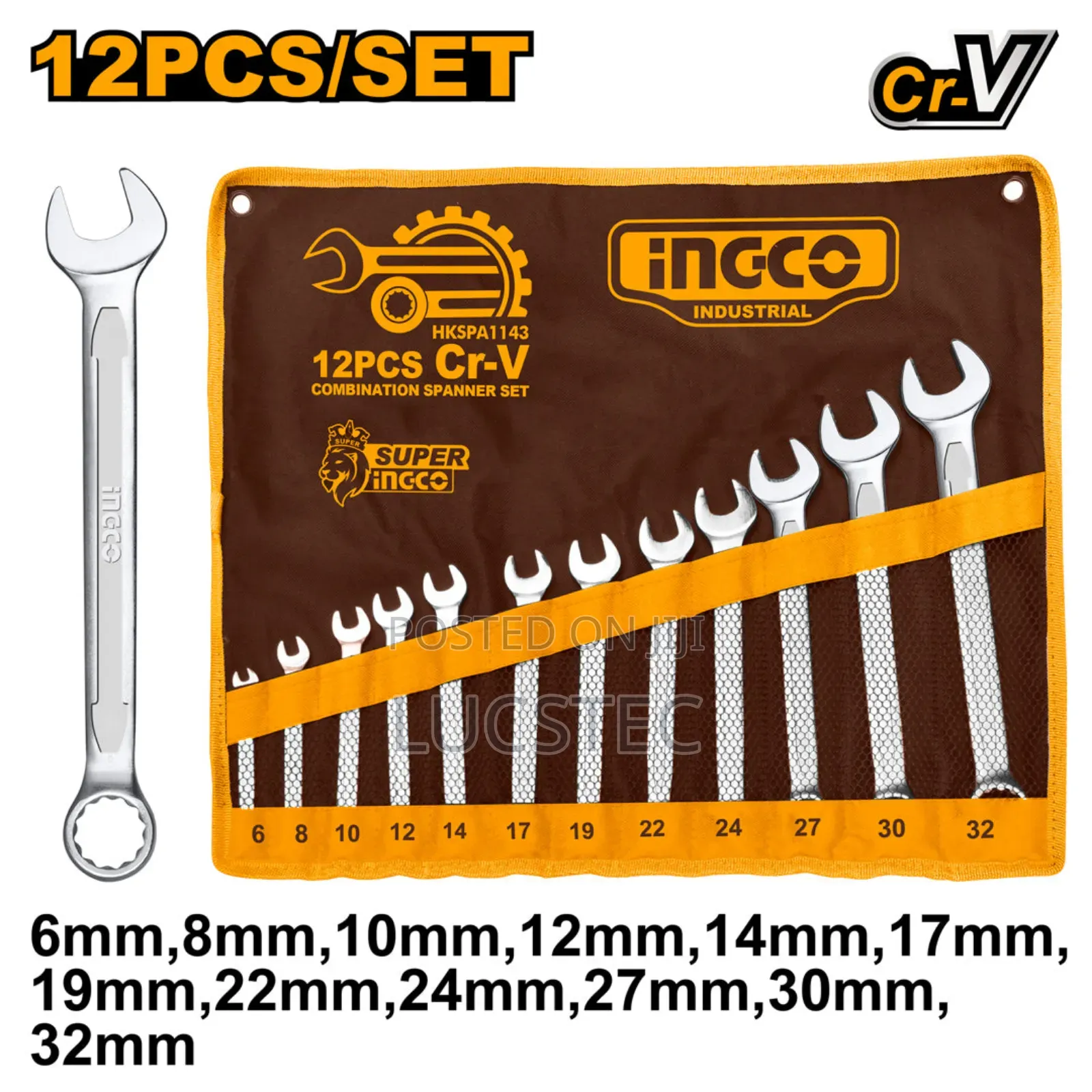 12-piece Combination Spanner Set.