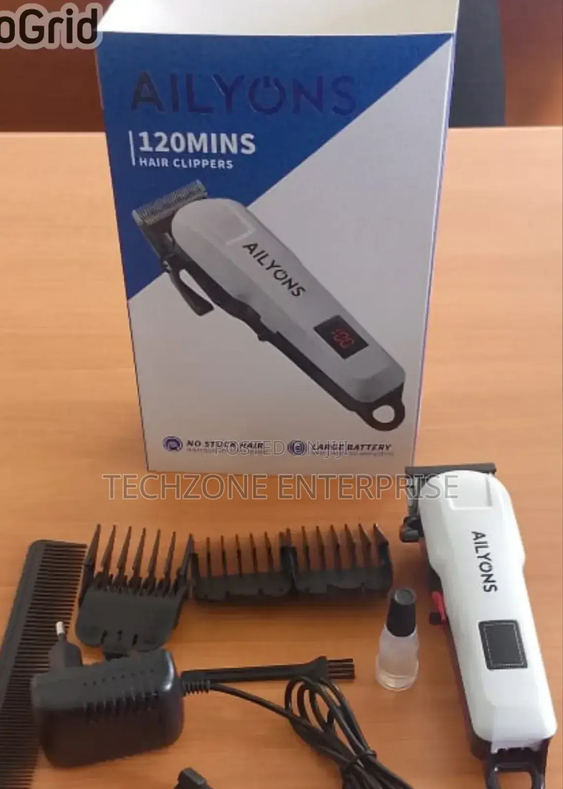 Ailyons Hair Clipper Rechargeabe Shaver - Pearl White 
