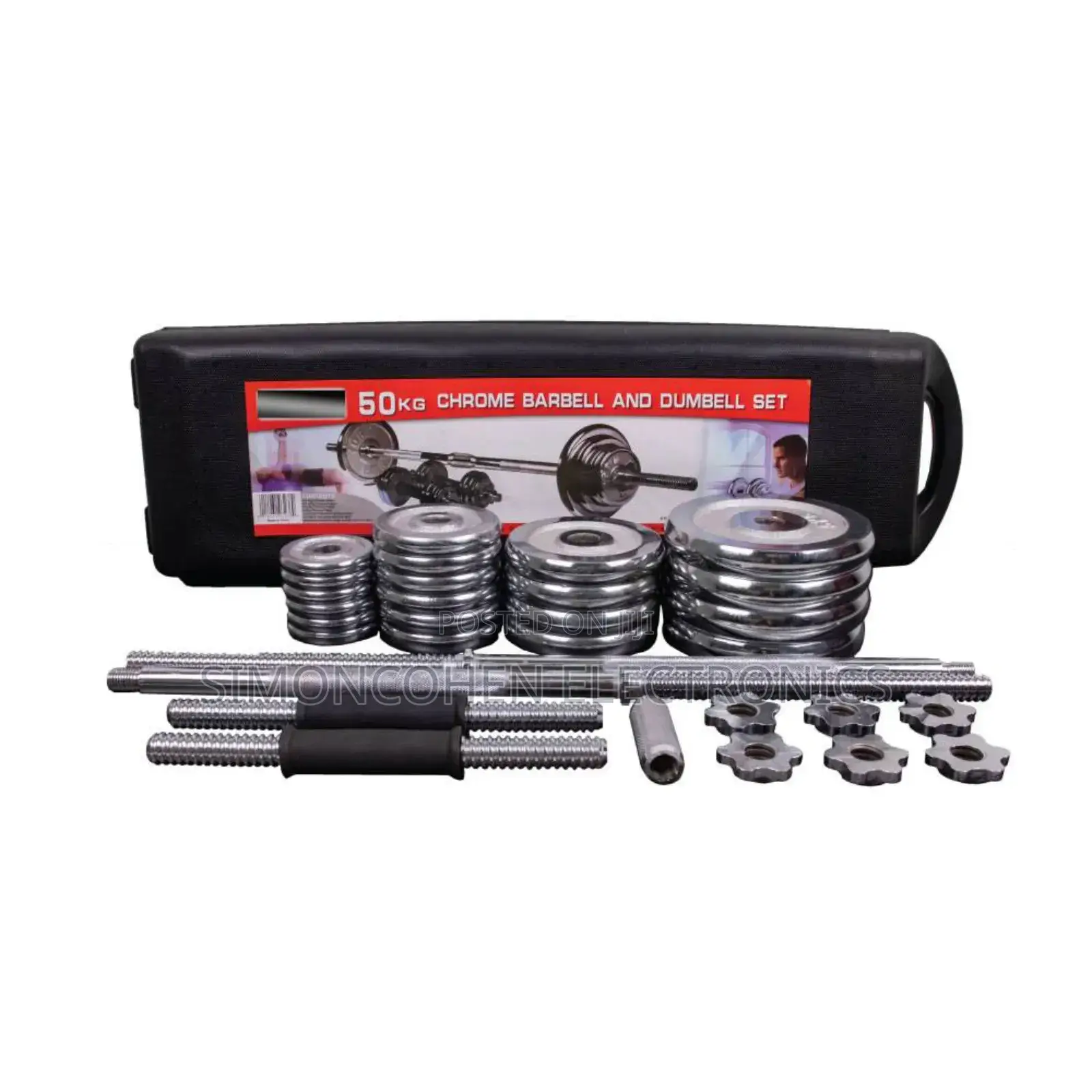 50kg Chrome Dumbell/Barbell