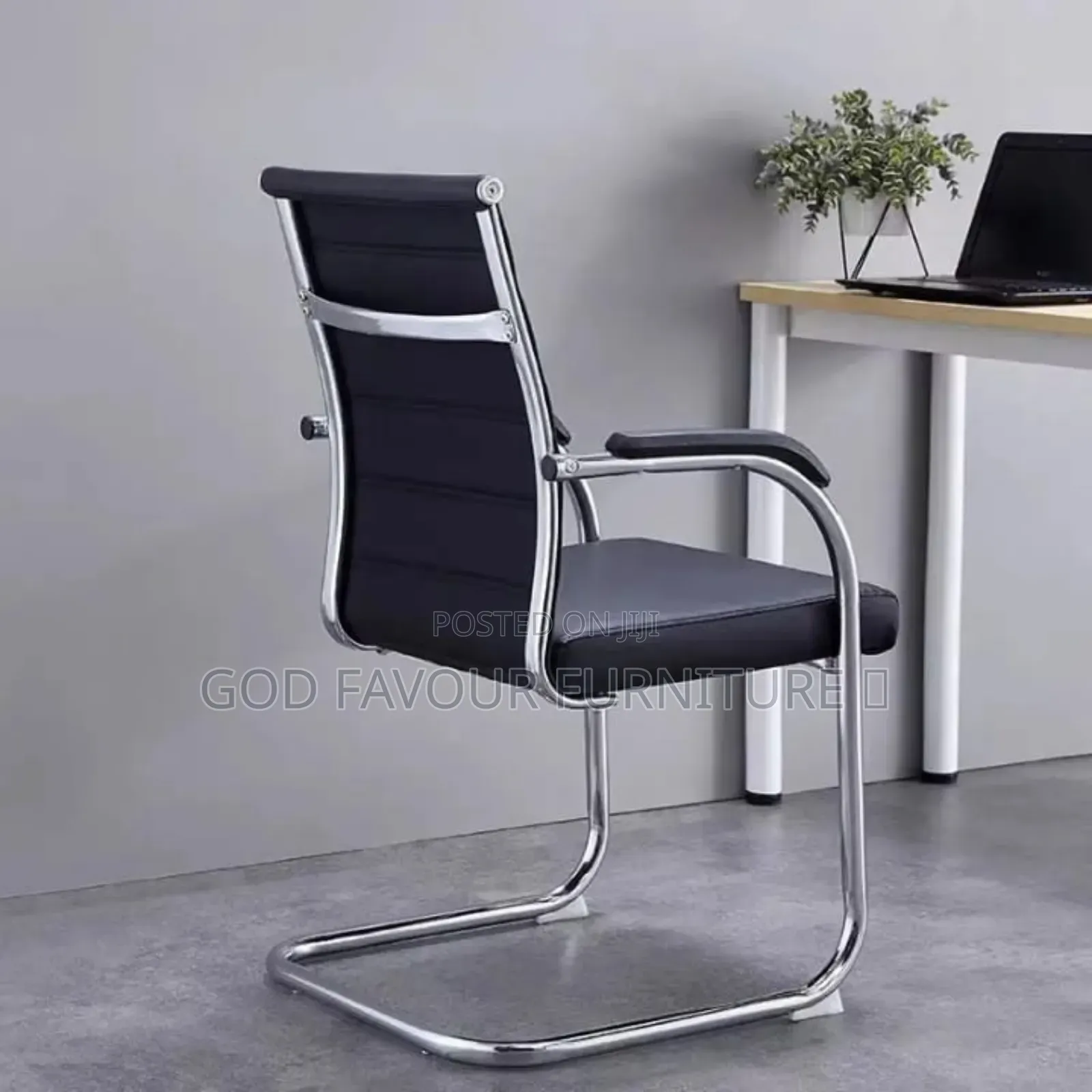 Office Chair/Waiting Chair With Armrests and Steel Base Qw8j