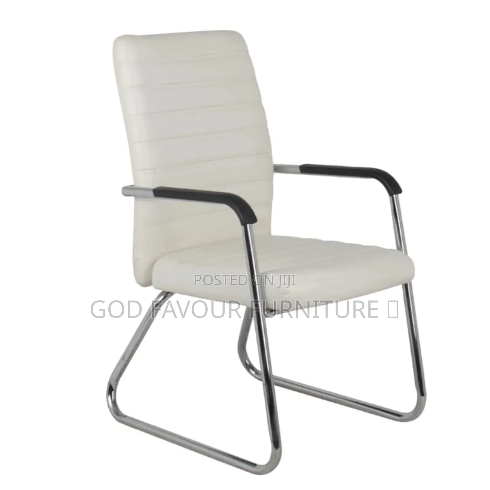 Generic White Office Chair/Waiting Chair With Armrests Bj9x