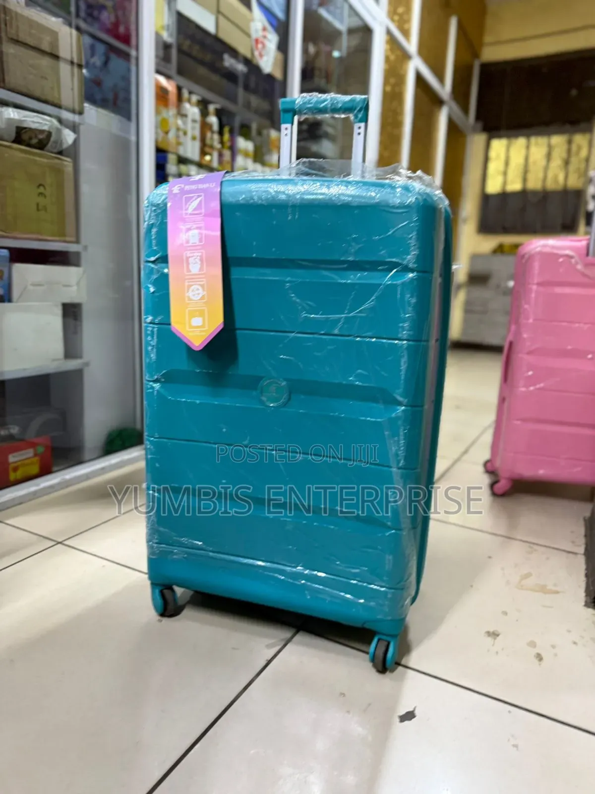 Turquoise Green Rubber 1 Large Size Suitcase at 4500 Upto 25kg