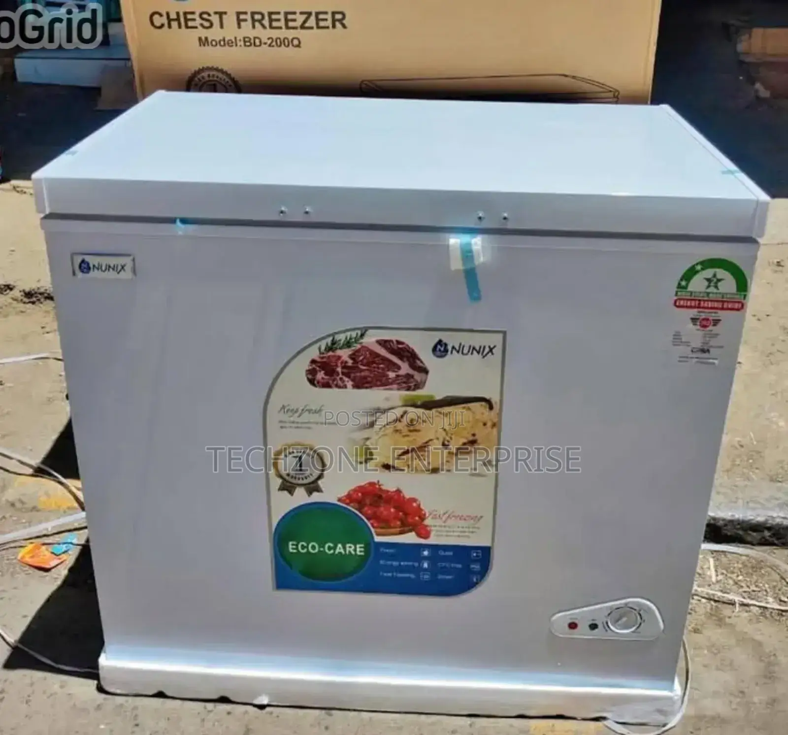 Nunix Bd-200q, 200l Chest Freezer
With Led Lights Silver