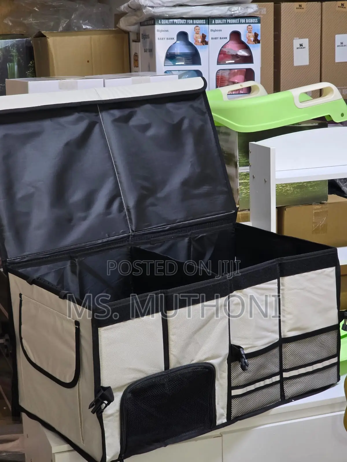 Beige Large Capacity Boot Multi-Tool Storage Organizer /