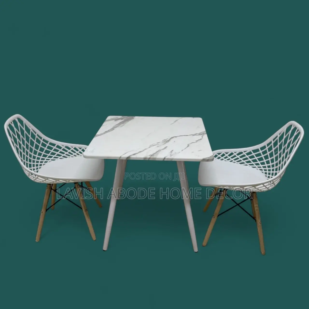 2 Mesh Chairs W Square Table Set Office Dining Balcony