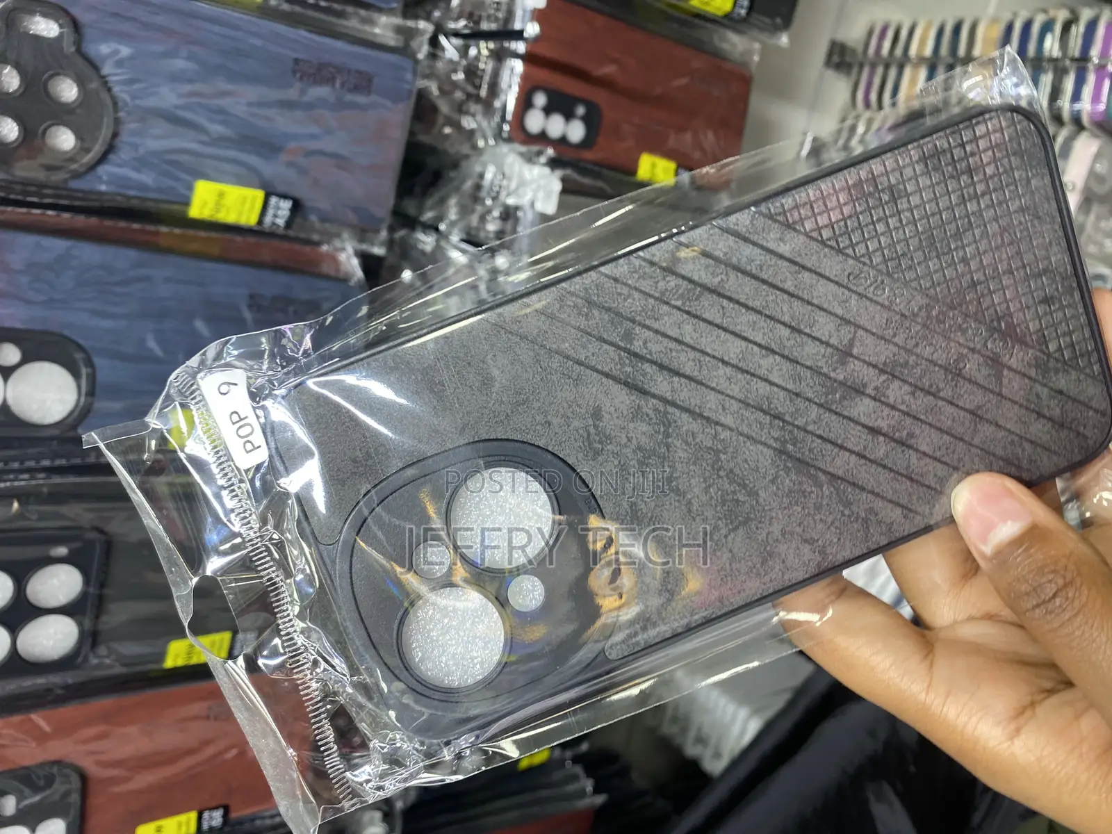 Stitch Tecno Pop 9| Leather Soft Finish Back Cover