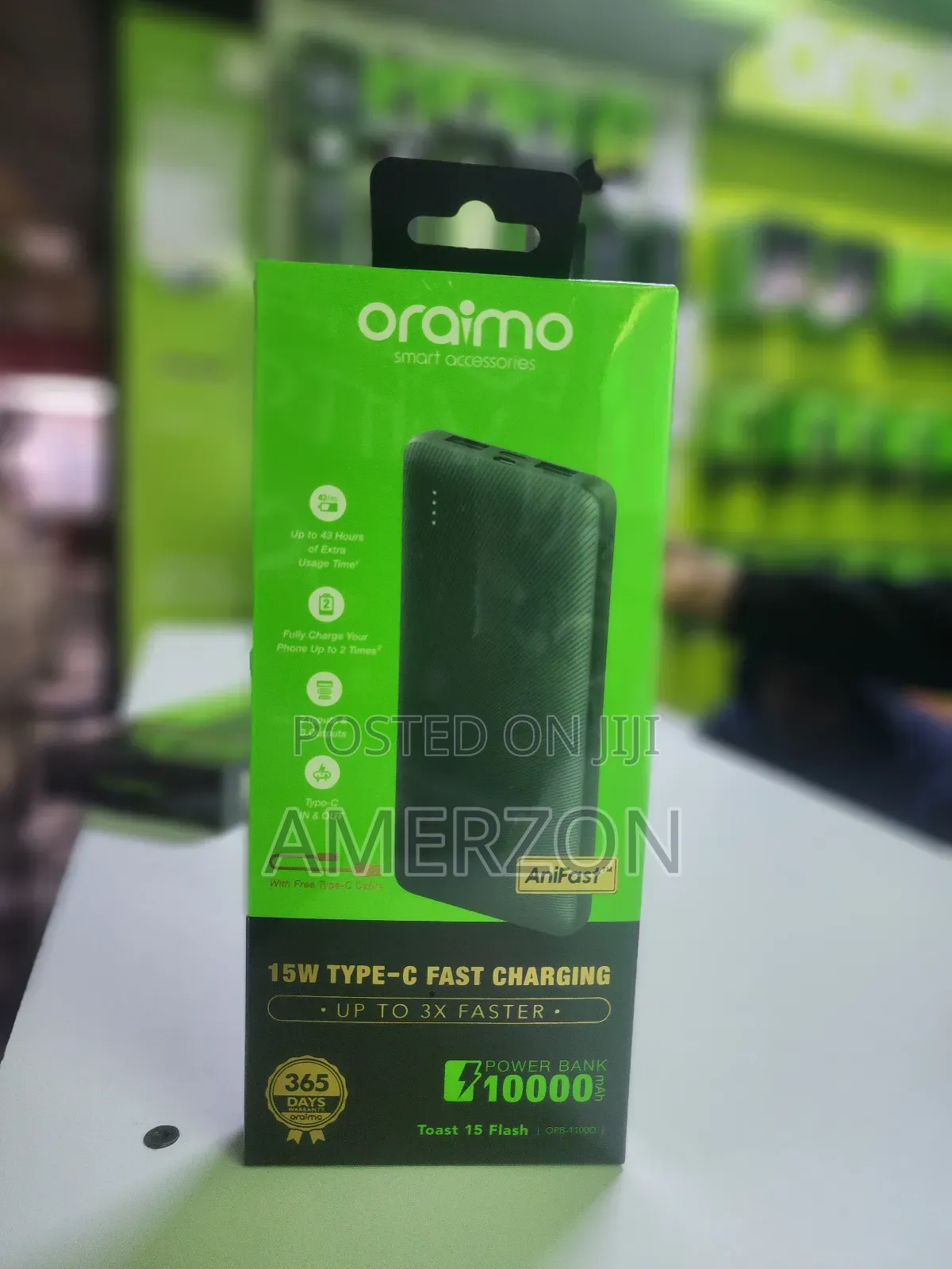 Oraimo Toast 15w Power Bank With Led Display (10000mah)