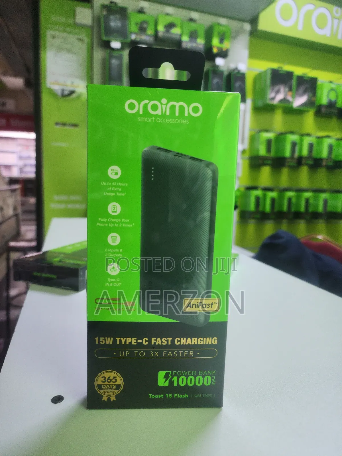 Oraimo Toast 15w Power Bank With Led Display (10000mah)