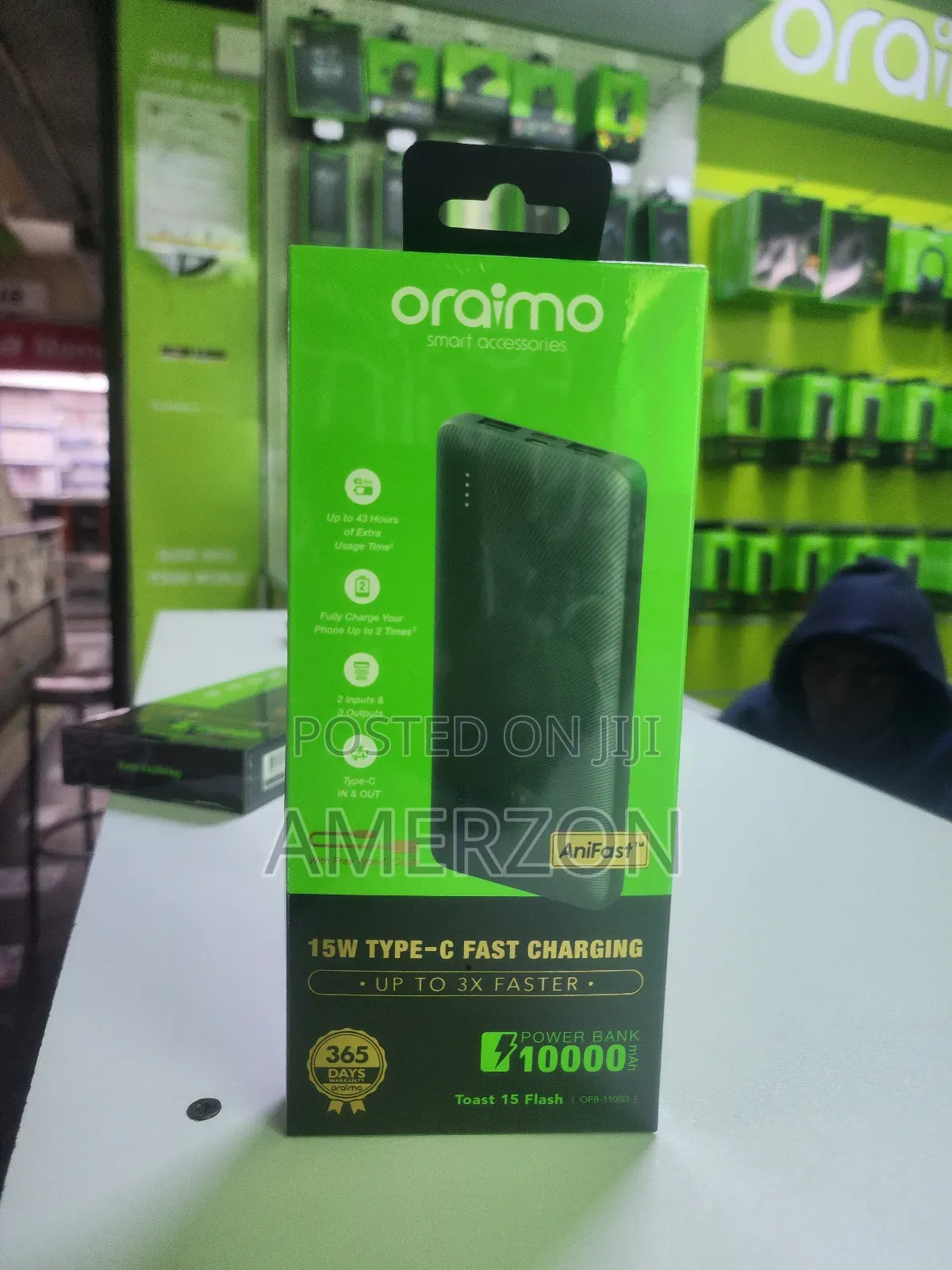 Oraimo Toast 15w Power Bank With Led Display (10000mah)