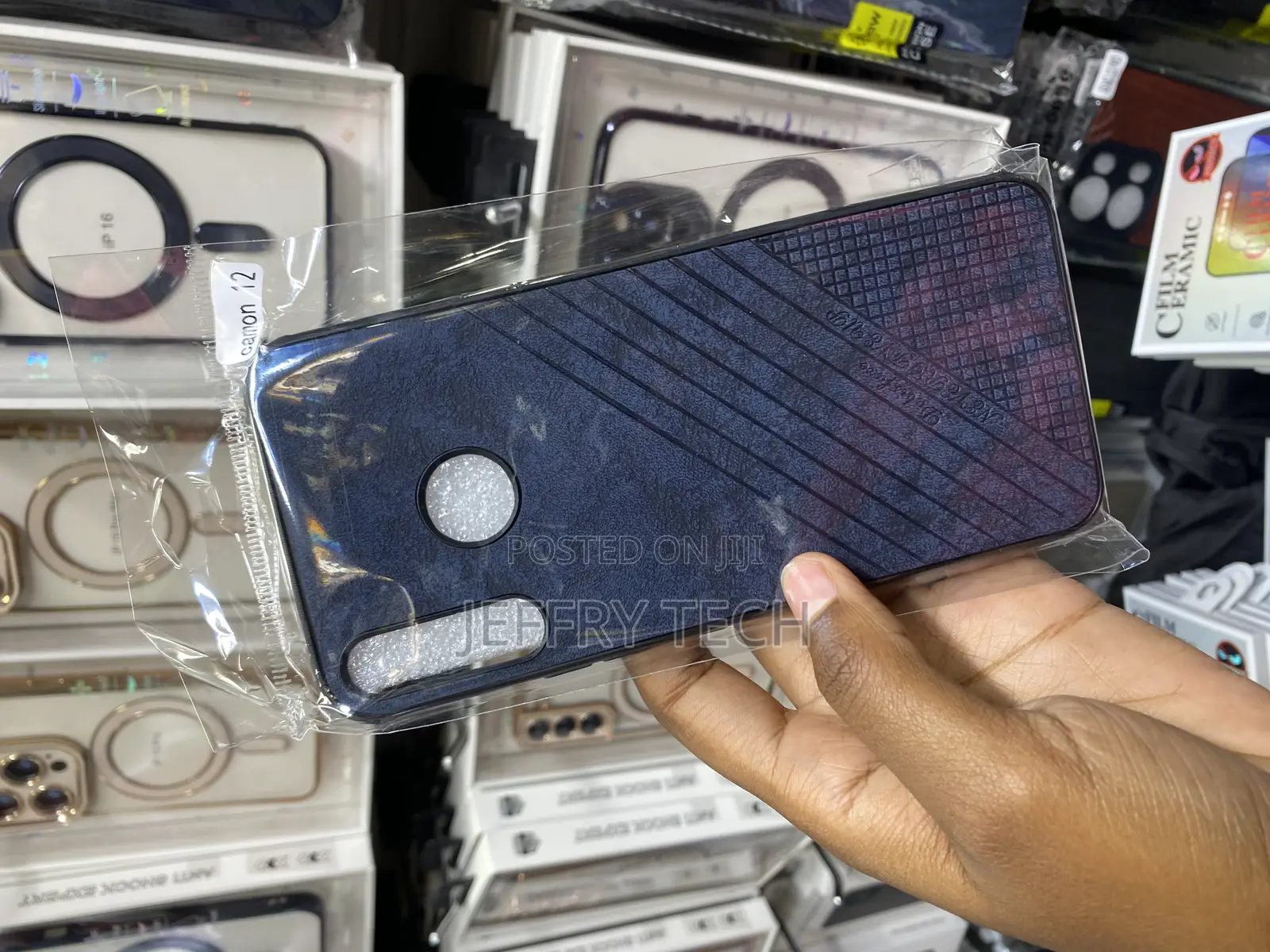 Elubugod Ase for Tecno Camon 12 Pu Leather Back Case