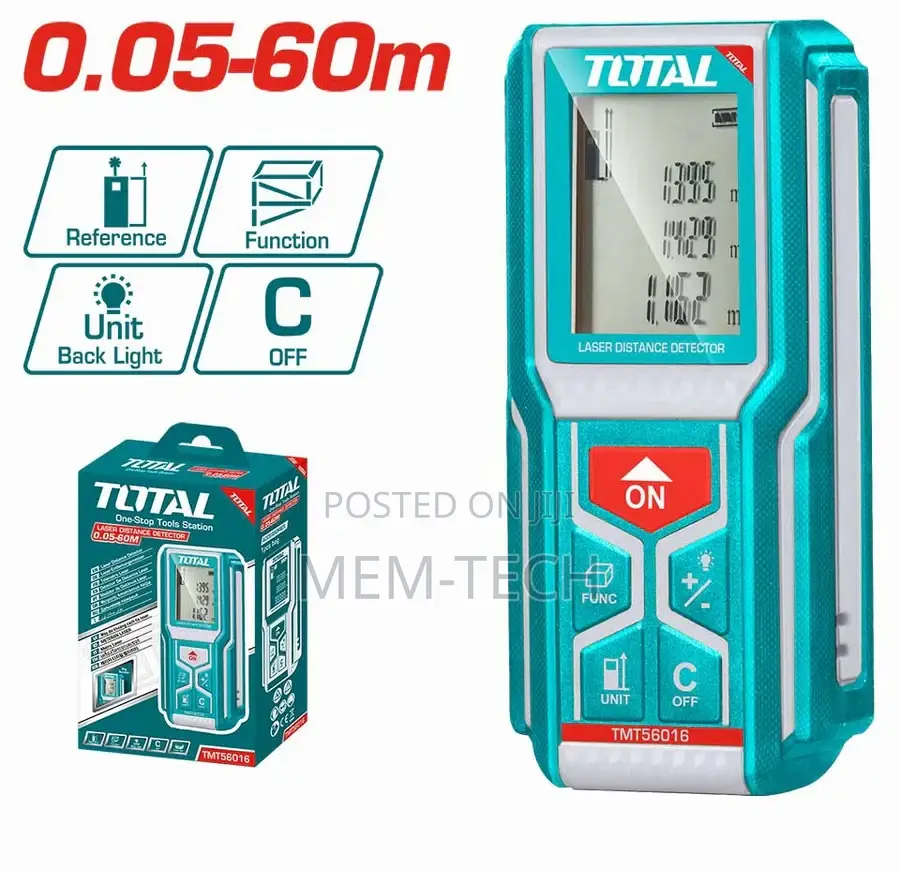Total Tmt56016 Laser Distance Detector Range:0.05-60m