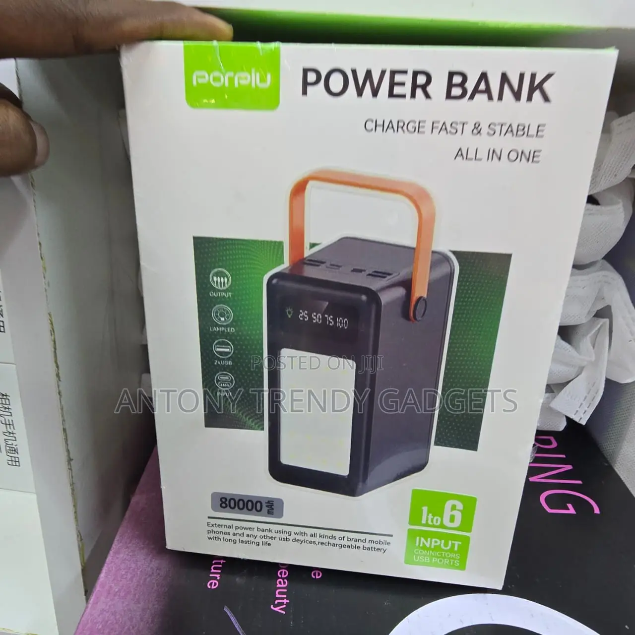 80000mah Power Hub – 6-Device Charging Station on-the-Go