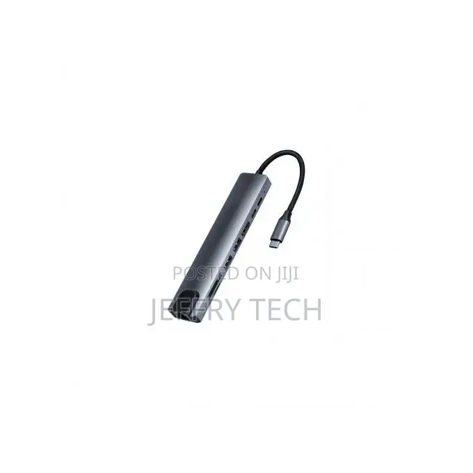 8-in-1 Type-C to Pd Adapter HDTV Hdmi Rj45 Usb 3.0/3.1 Sd