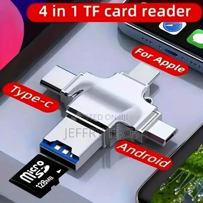 4 in 1 Micro Sd Memory Card Reader for iPhone, Isub, Android