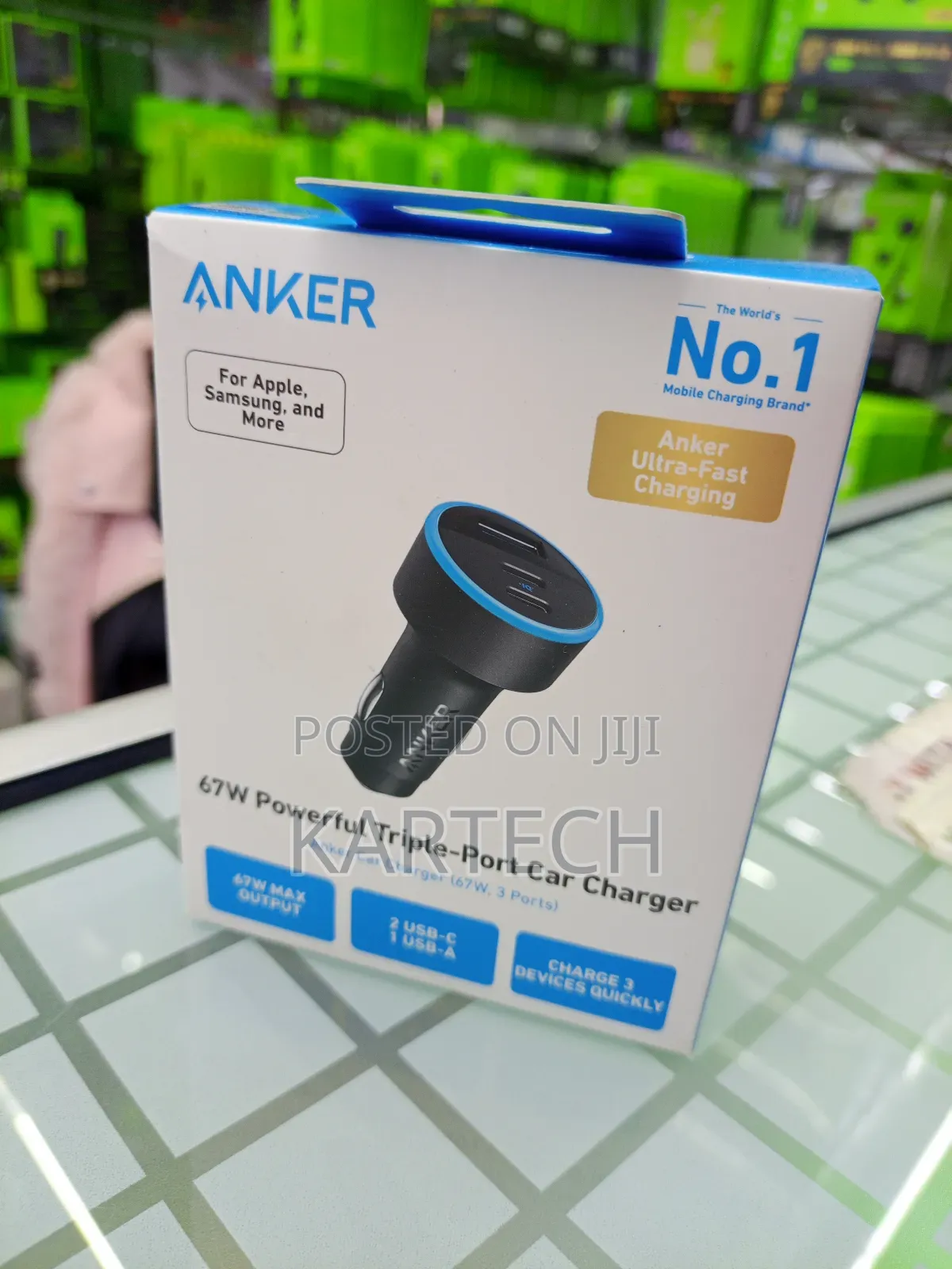 Anker 535 67 W 3‐Port Usb‐C Car Charger,