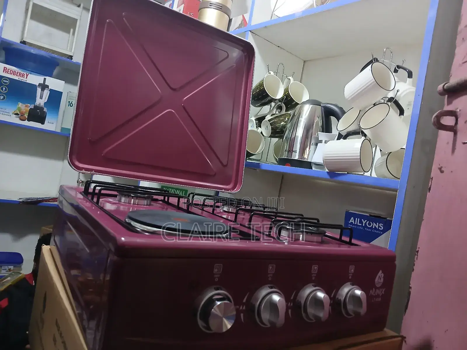 Nunix 4 Burner Electric Table Top Cooker 3+1 Gas Cooker