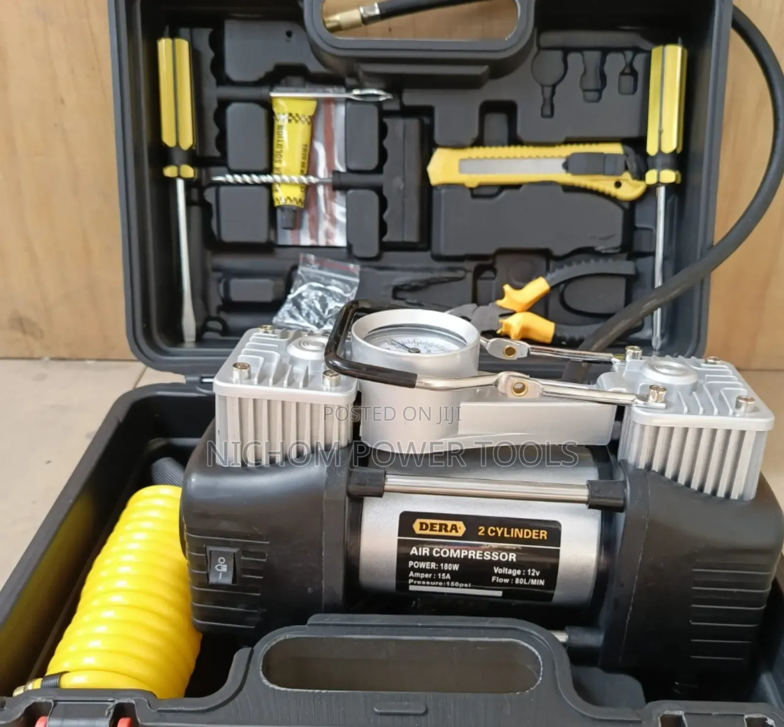 Dera Portable Air Compressor /Double Cylinder Tire Inflator