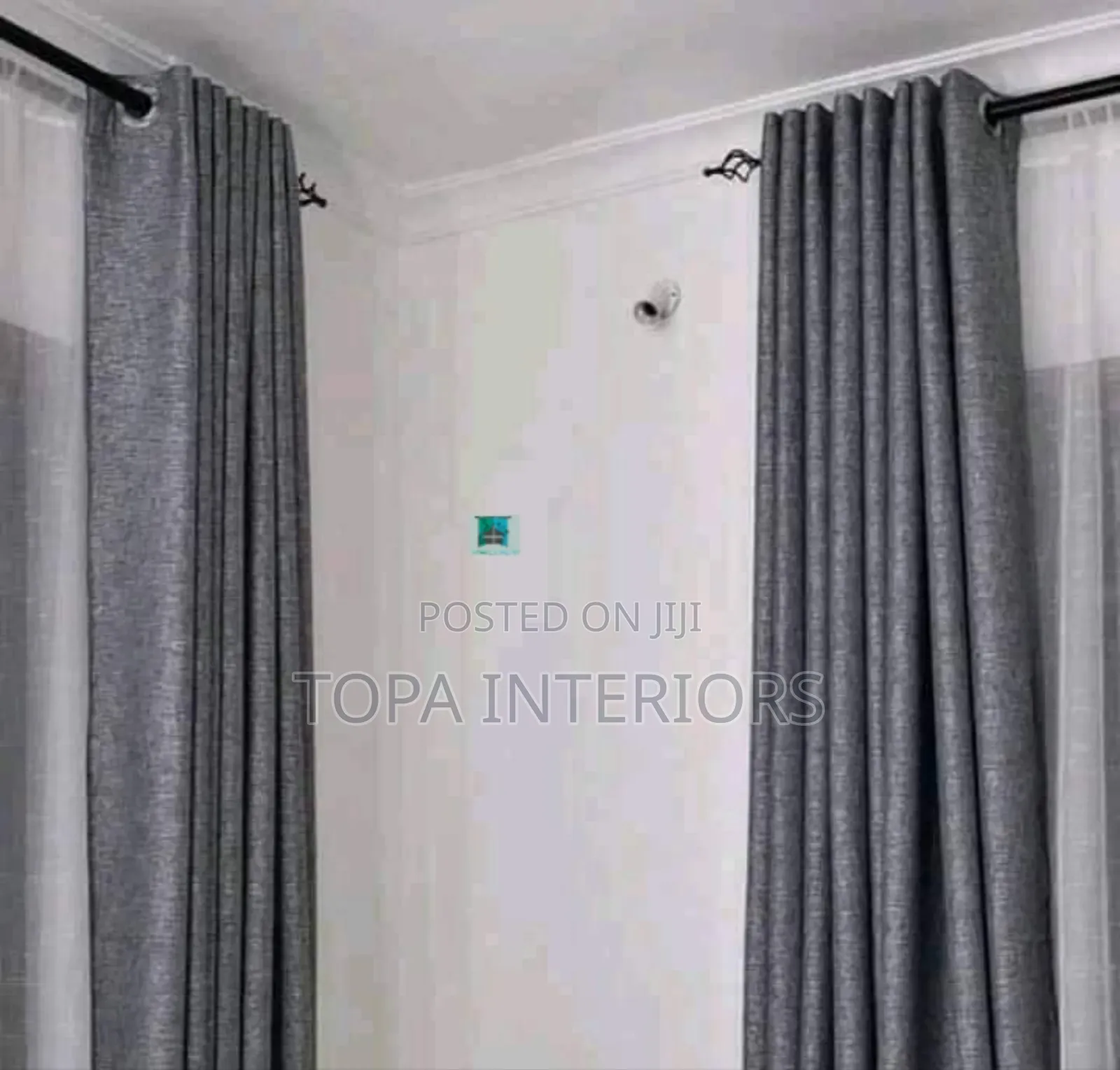 Grey Themed Eyelet Design Window Curtains for House Privacy