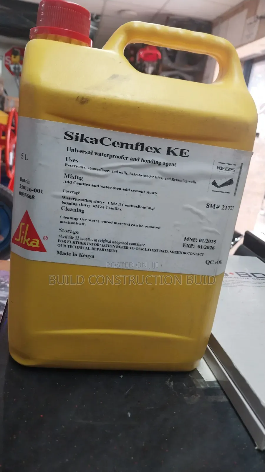 Sika Cemflex for Waterproofing 5 Lits in Kenya.