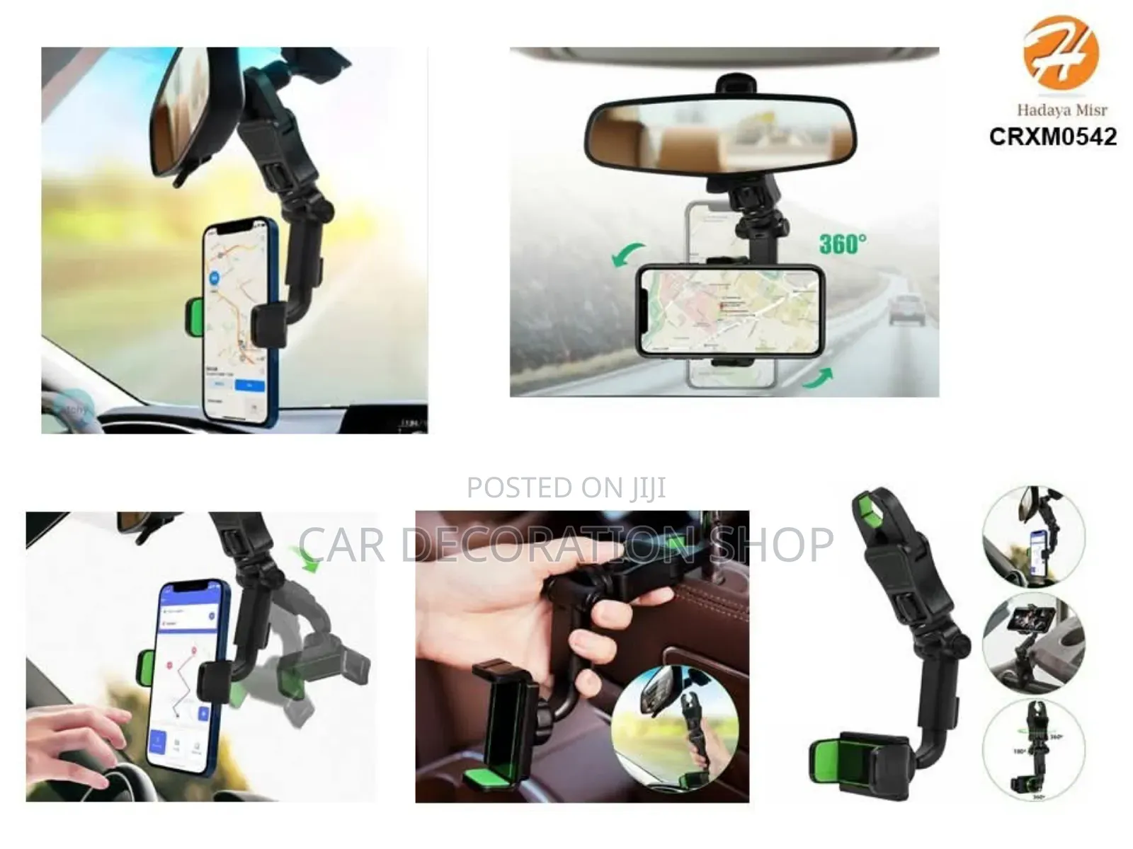 Unique Rearview Clip on Cellphone Holder