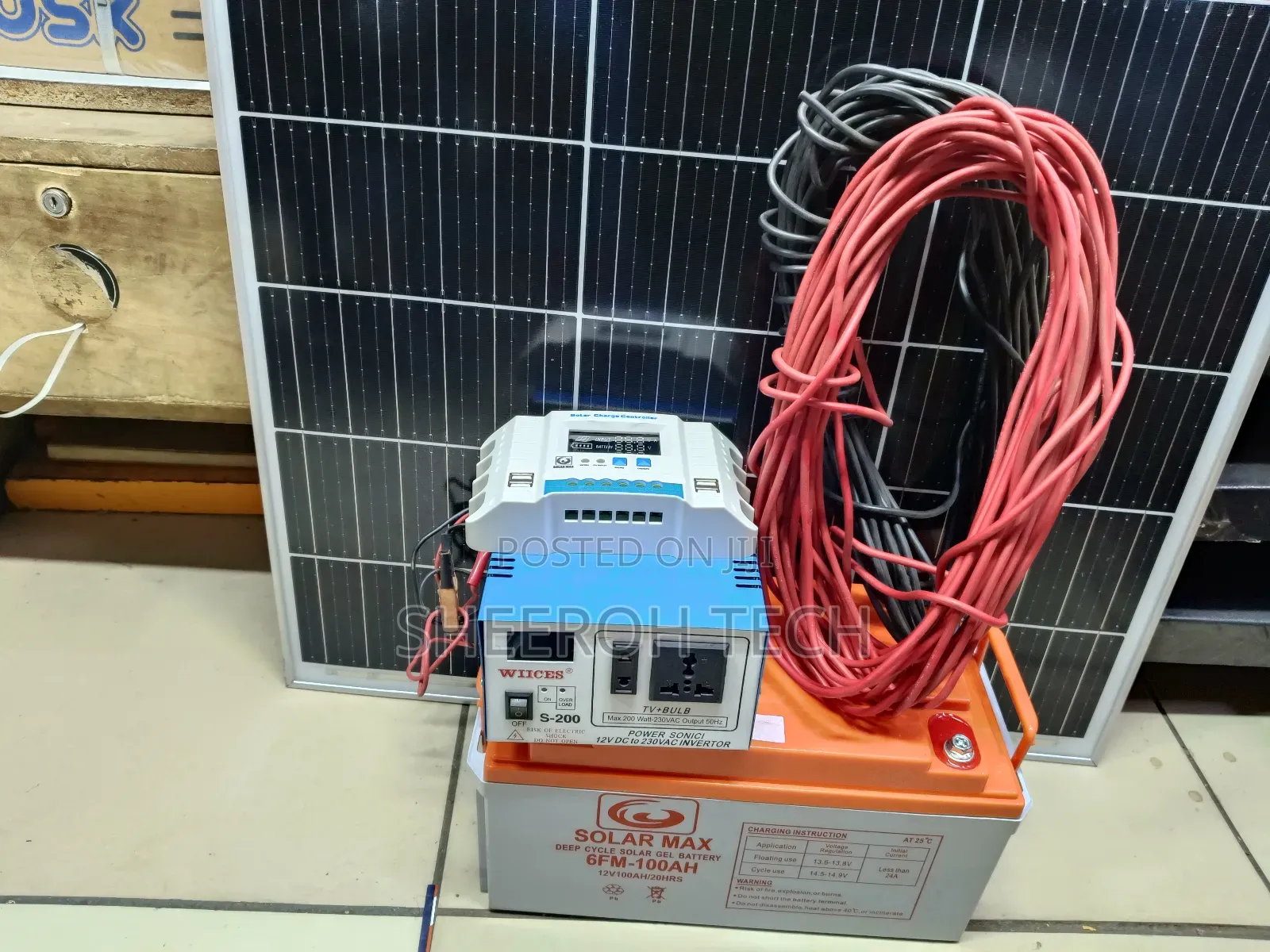 100ah Battery Solar Panels Kit