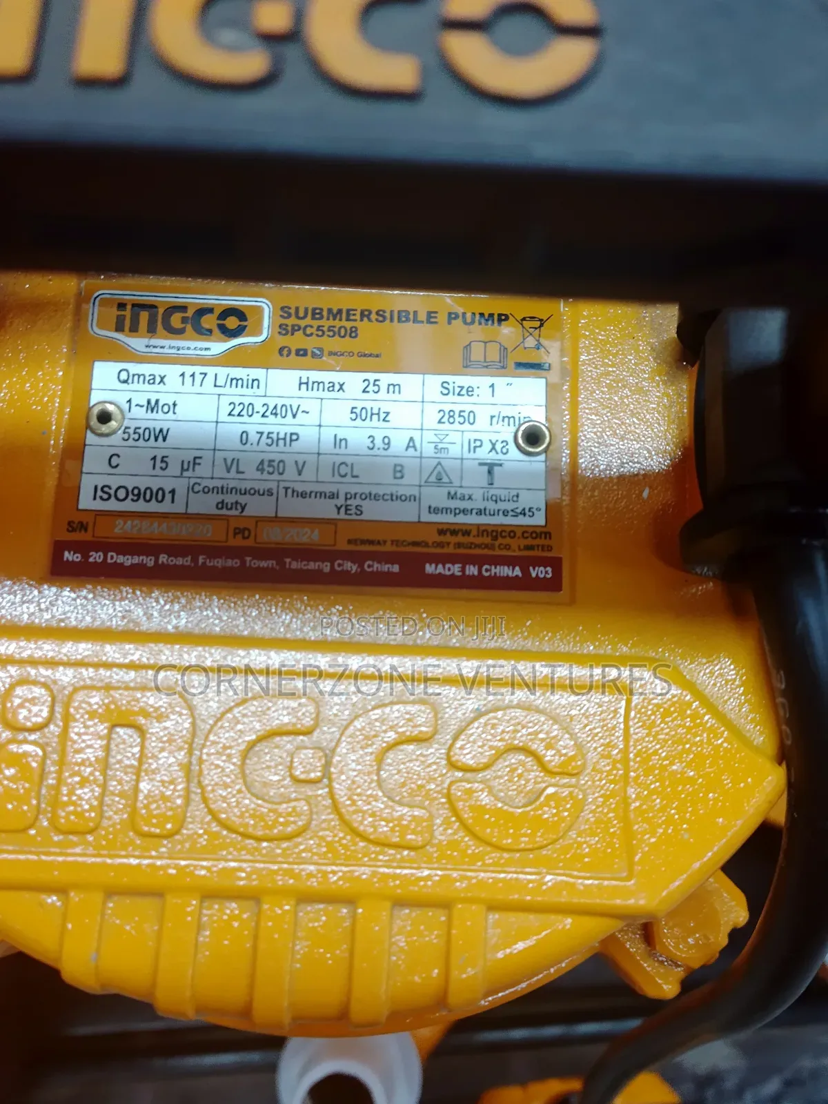 0.75hp Ingco Submersible Pump/ Submersible Pump