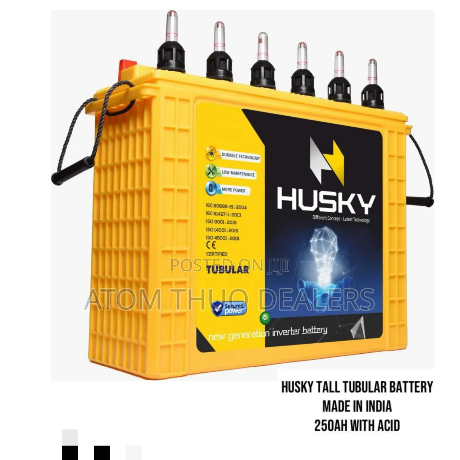 Husky Tall Tubular Solar Battery 250ah With Acid