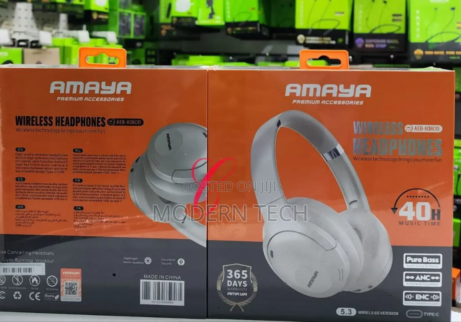 Amaya Aeb-H360d (Anc) Wireless Bluetooth Headphones