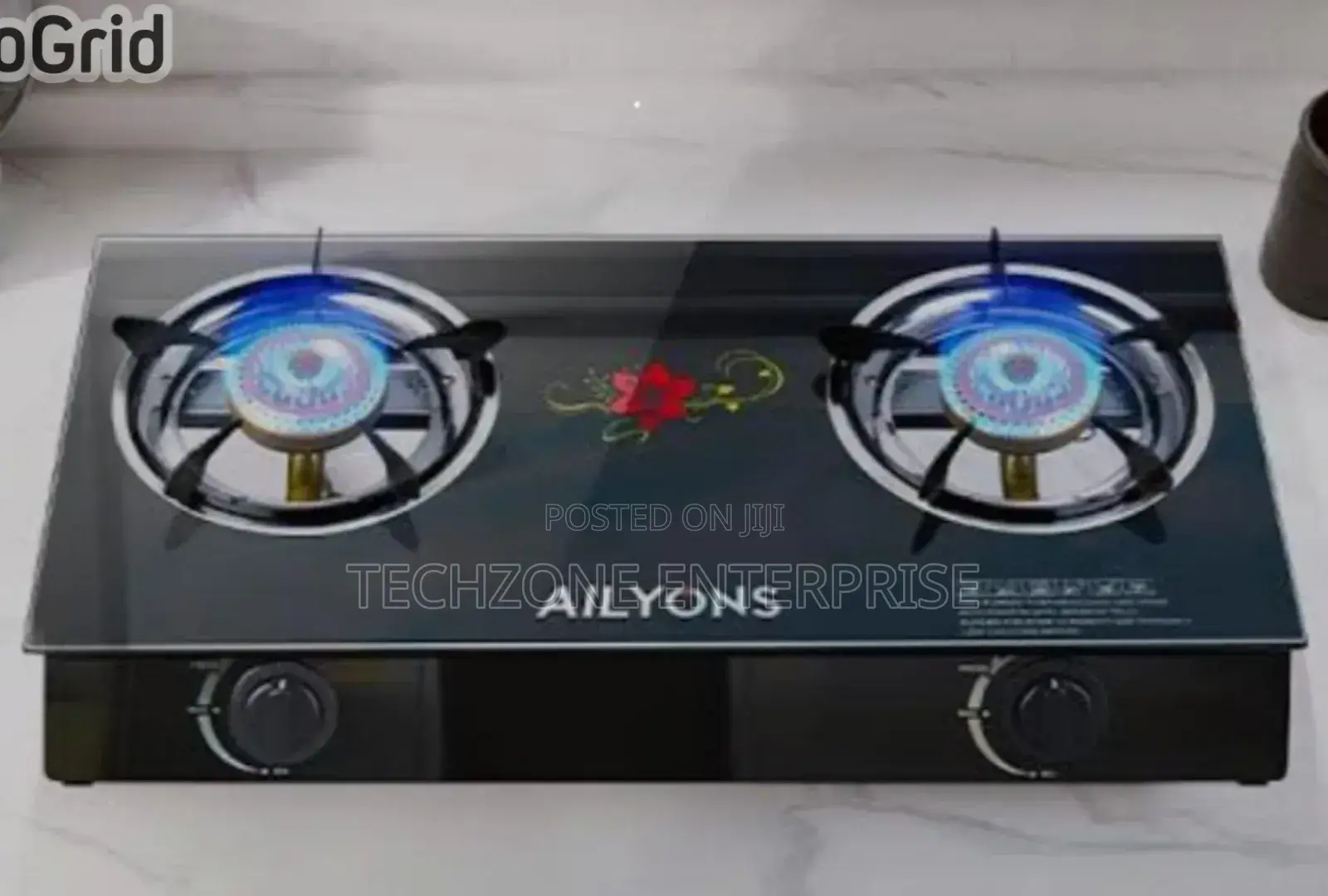Ailyons (Gs014-2) 2 Burner Glass Table Top Cooker 